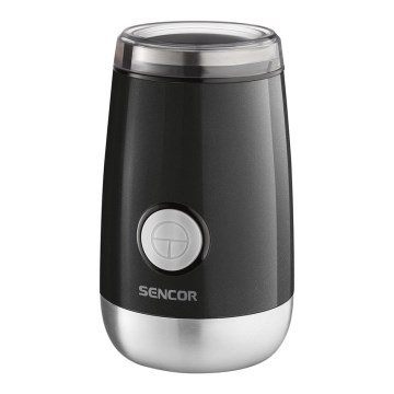 Sencor - Molinillo eléctrico de café en grano 60 g 150W/230V negro/cromo mate