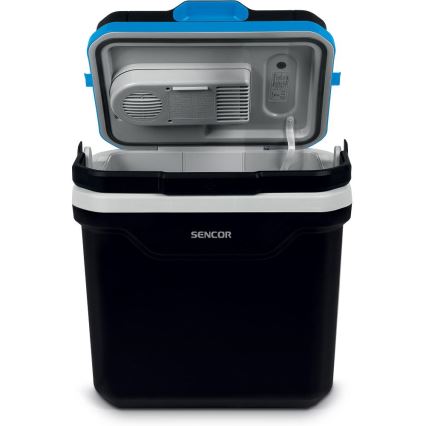 Sencor - Nevera portátil para coche 24 l 60W/12V/230V negro