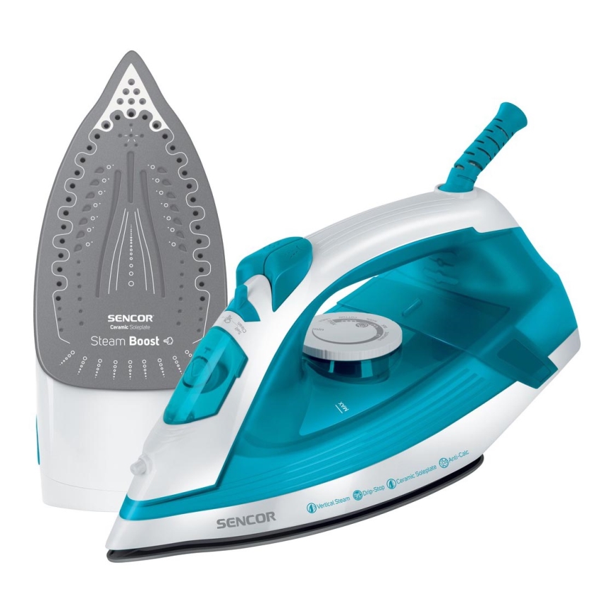 Sencor - Plancha de vapor 2000W/230V azul/blanco