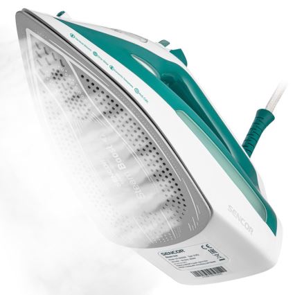 Sencor - Plancha de vapor 2600W/230V turquesa/blanco