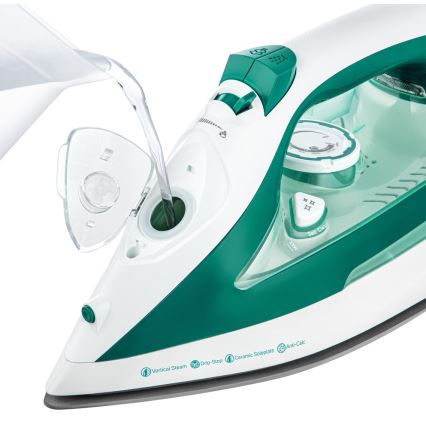 Sencor - Plancha de vapor 2600W/230V turquesa/blanco