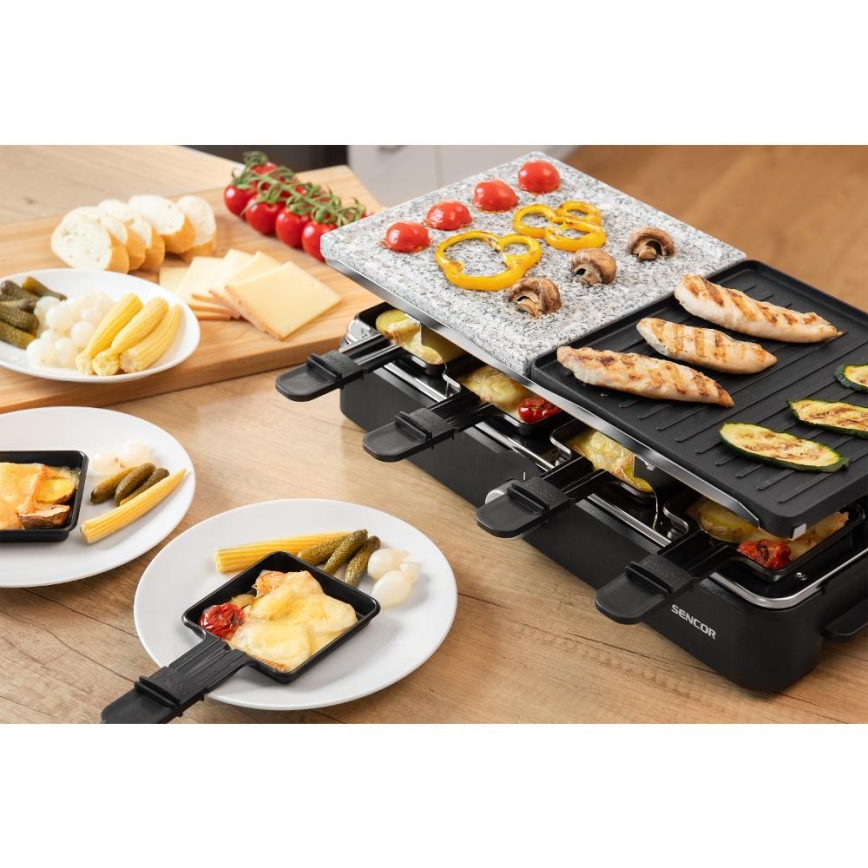Sencor - Raclette grill con accesorios 1400W/230V