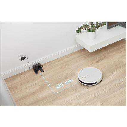 Sencor - Robot aspirador inteligente con fregona 2en1 28W/2600 mAh Wi-Fi blanco + control remoto
