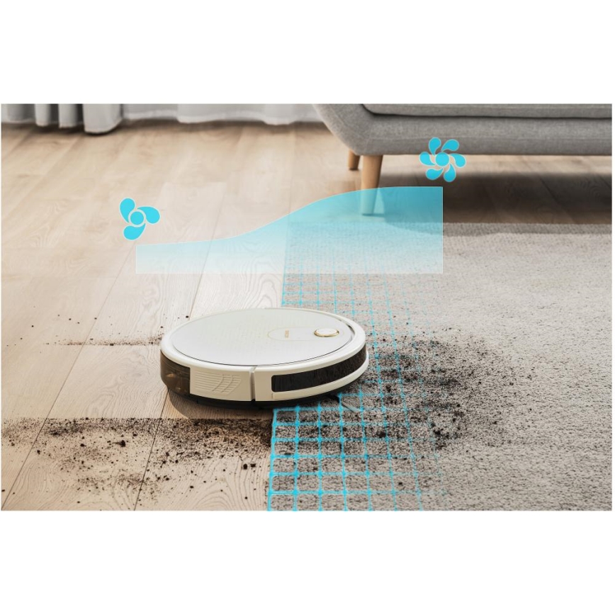 Sencor - Robot aspirador inteligente con fregona 2en1 28W/2600 mAh Wi-Fi blanco + control remoto