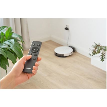 Sencor - Robot aspirador inteligente con fregona 2en1 28W/2600 mAh Wi-Fi blanco + control remoto