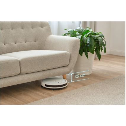 Sencor - Robot aspirador inteligente con fregona 2en1 28W/2600 mAh Wi-Fi blanco + control remoto