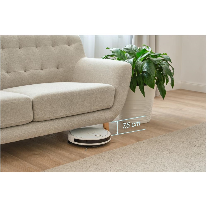 Sencor - Robot aspirador inteligente con fregona 2en1 28W/2600 mAh Wi-Fi blanco + control remoto