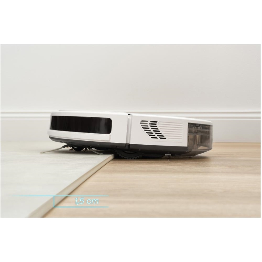 Sencor - Robot aspirador inteligente con fregona 2en1 28W/2600 mAh Wi-Fi blanco + control remoto
