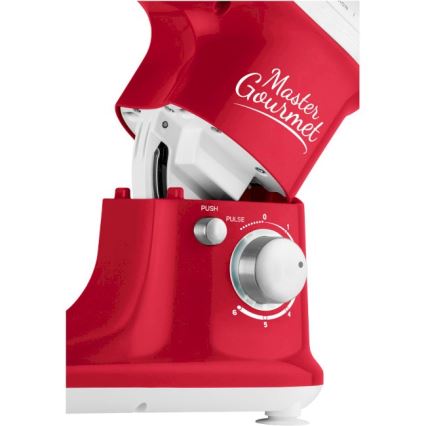 Sencor - Robot de cocina con bol de acero inoxidable 600W/230V rojo