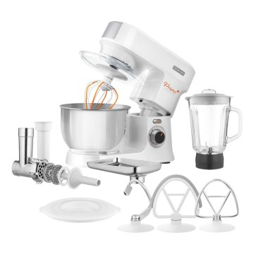Sencor - Robot de cocina con cuenco de acero inoxidable 1000W/230V blanco