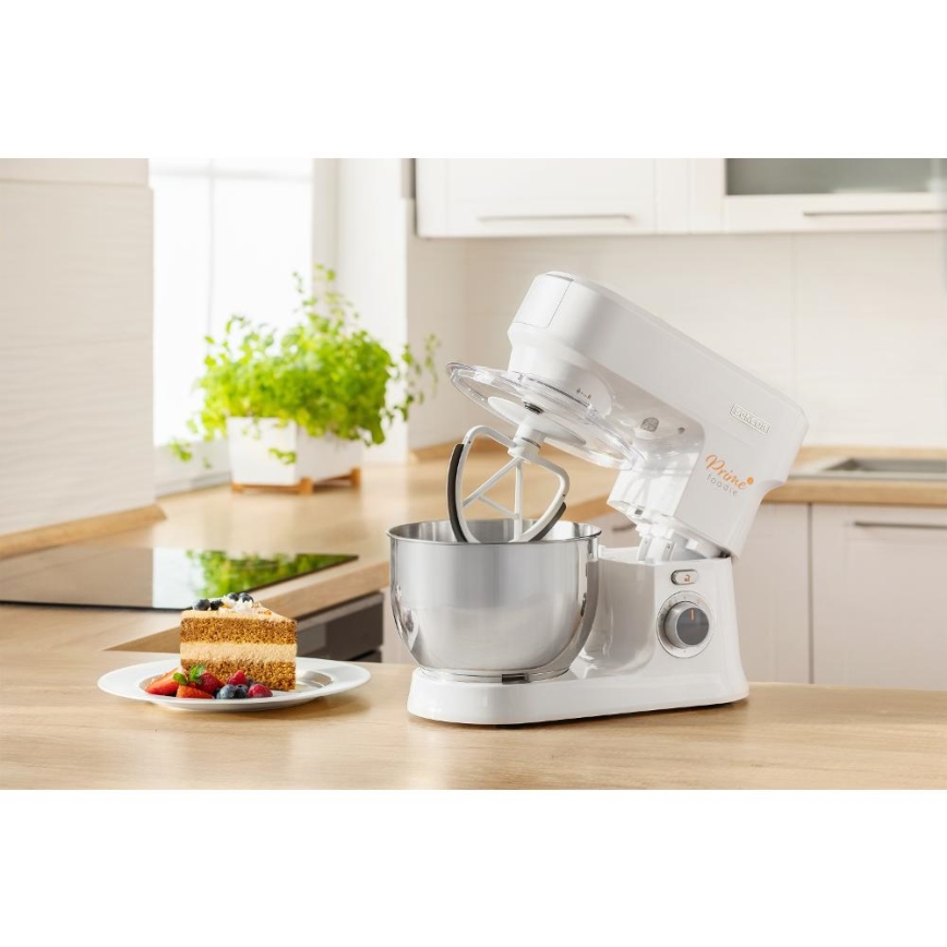 Sencor - Robot de cocina con cuenco de acero inoxidable 1000W/230V blanco