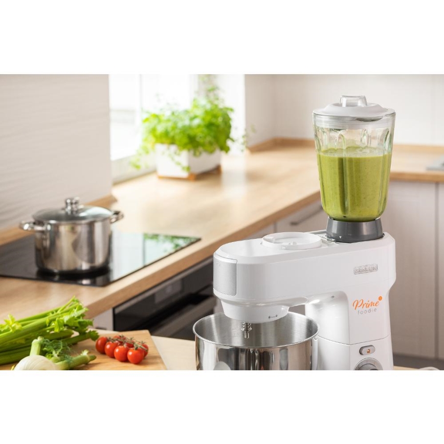 Sencor - Robot de cocina con cuenco de acero inoxidable 1000W/230V blanco