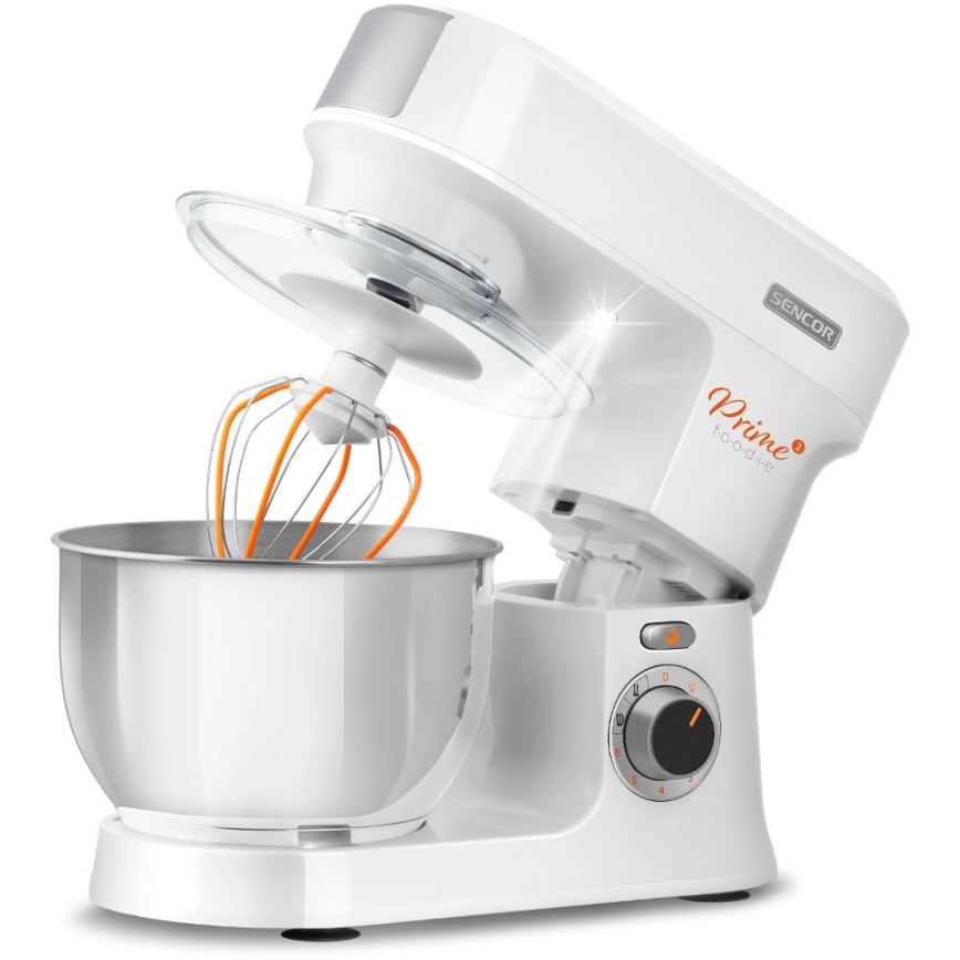 Sencor - Robot de cocina con cuenco de acero inoxidable 1000W/230V blanco