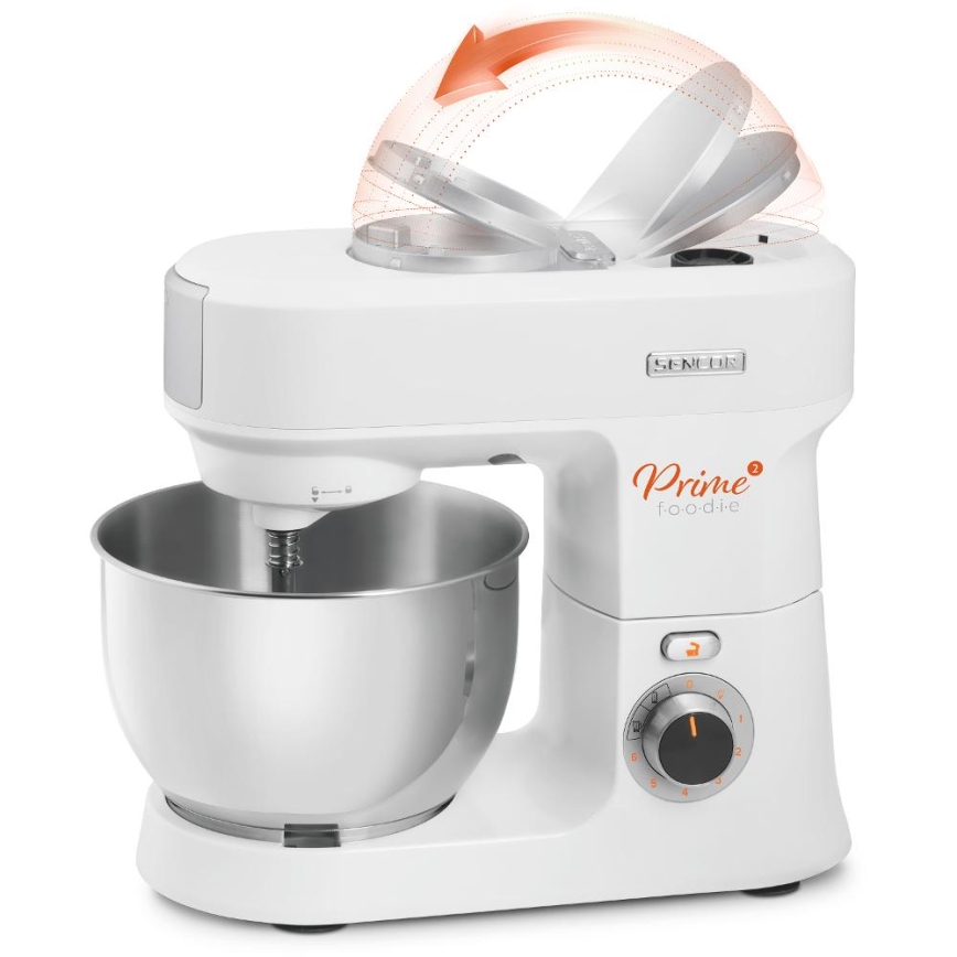 Sencor - Robot de cocina con cuenco de acero inoxidable 1000W/230V blanco