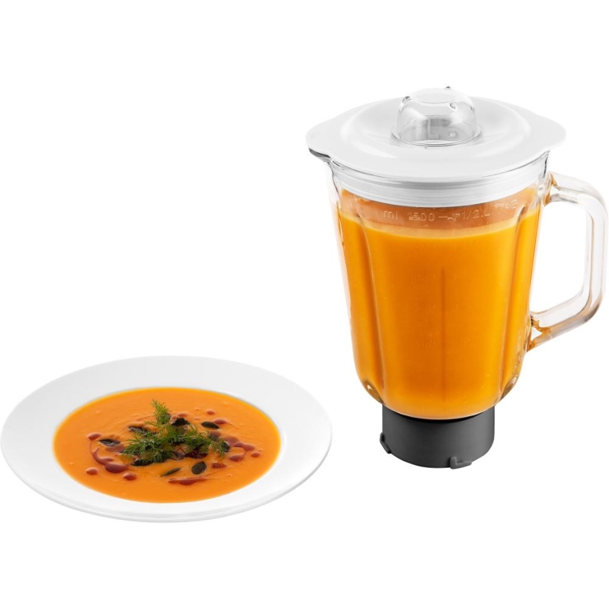 Sencor - Robot de cocina con cuenco de acero inoxidable 1000W/230V blanco