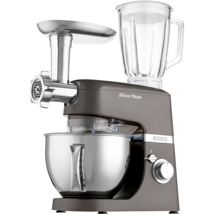 Sencor - Robot de cocina con cuenco de acero inoxidable 1000W/230V gris
