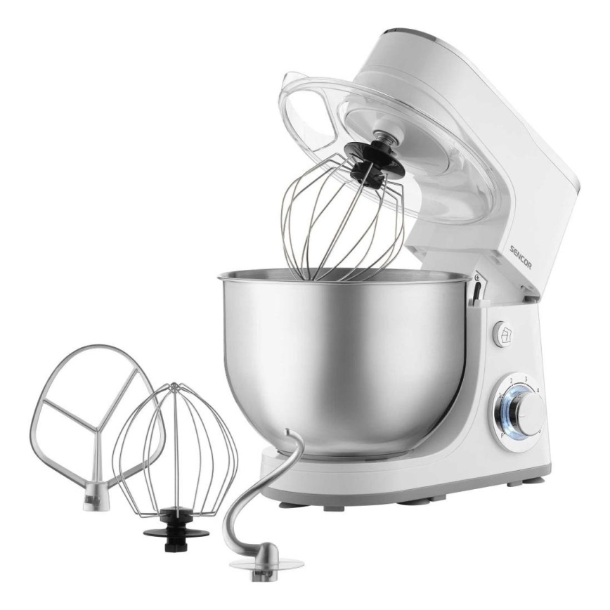 Sencor - Robot de cocina con cuenco de acero inoxidable 1300W/230V blanco