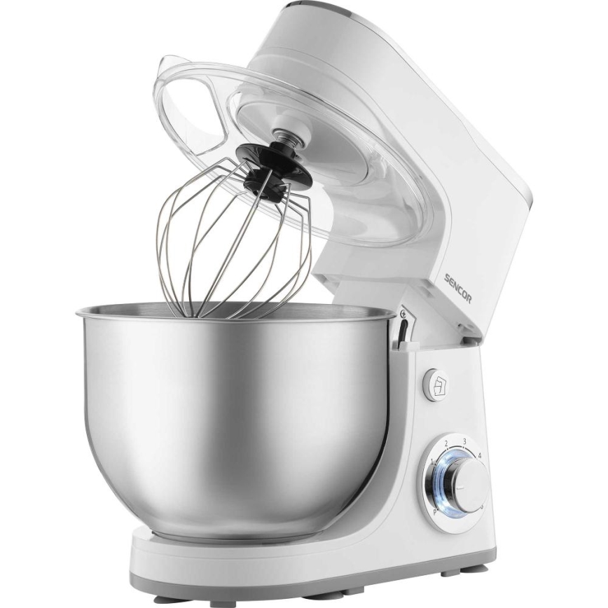 Sencor - Robot de cocina con cuenco de acero inoxidable 1300W/230V blanco