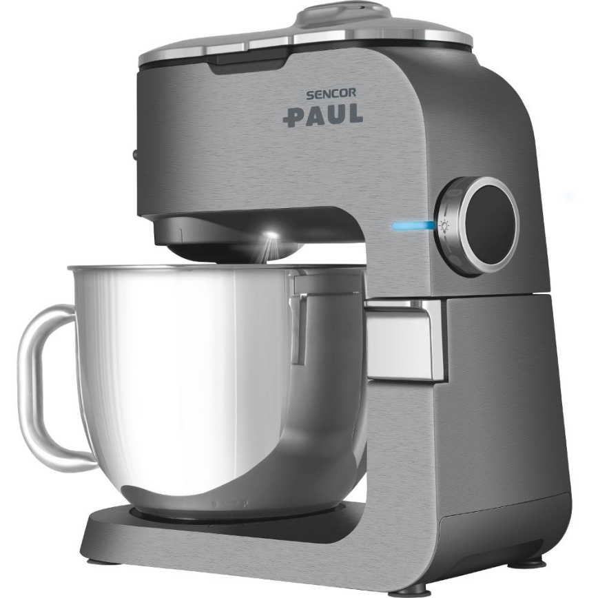 Sencor - Robot de cocina multifuncional con cuenco de acero inoxidable 1500W/230V cromo mate
