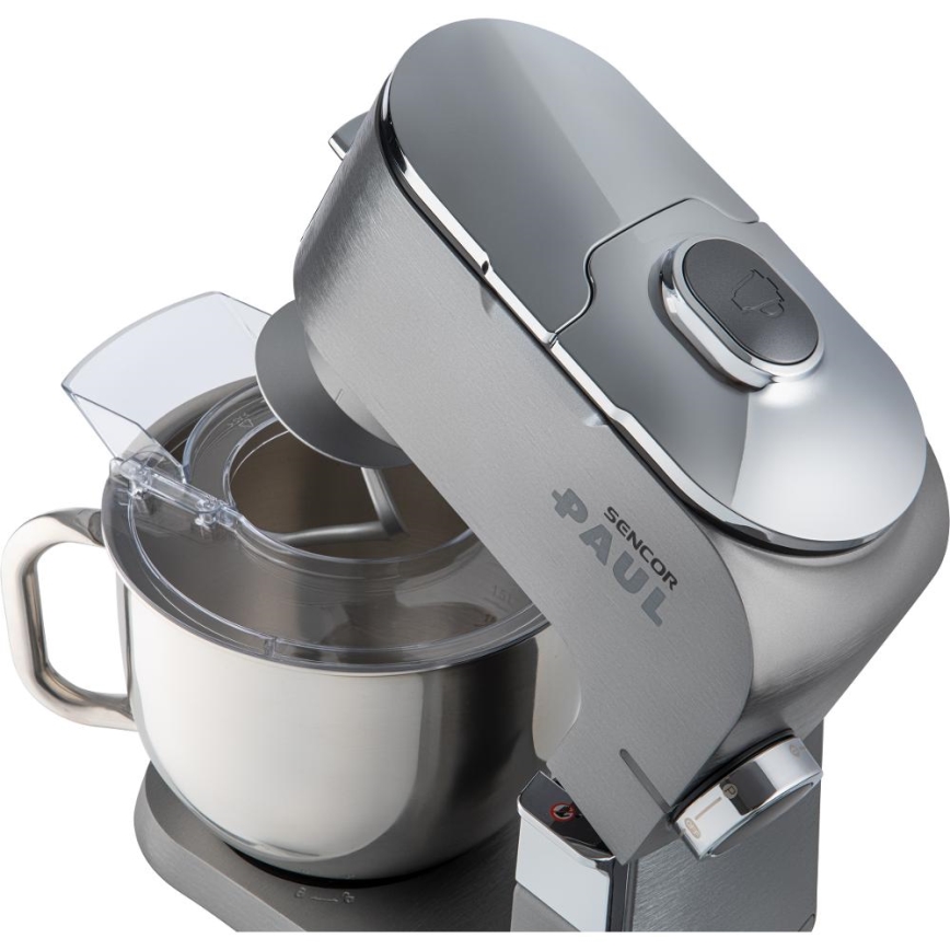 Sencor - Robot de cocina multifuncional con cuenco de acero inoxidable 1500W/230V cromo mate