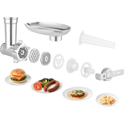 Sencor - Robot de cocina multifuncional con cuenco de acero inoxidable 1500W/230V cromo mate