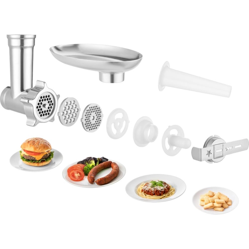 Sencor - Robot de cocina multifuncional con cuenco de acero inoxidable 1500W/230V cromo mate