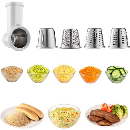 Sencor - Robot de cocina multifuncional con cuenco de acero inoxidable 1500W/230V cromo mate