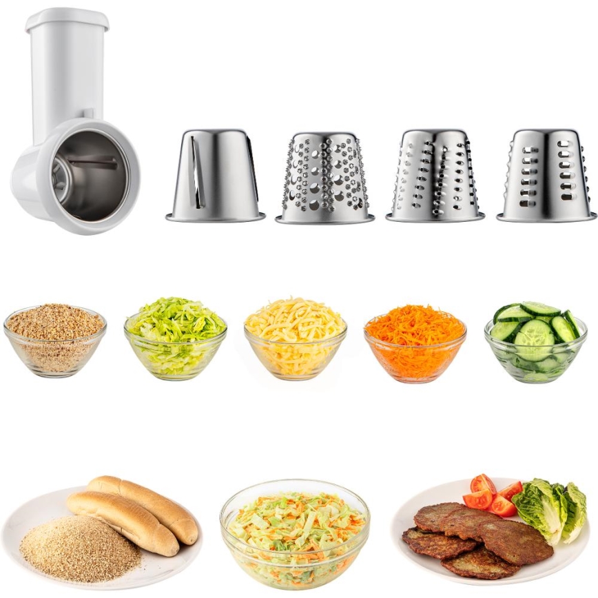 Sencor - Robot de cocina multifuncional con cuenco de acero inoxidable 1500W/230V cromo mate