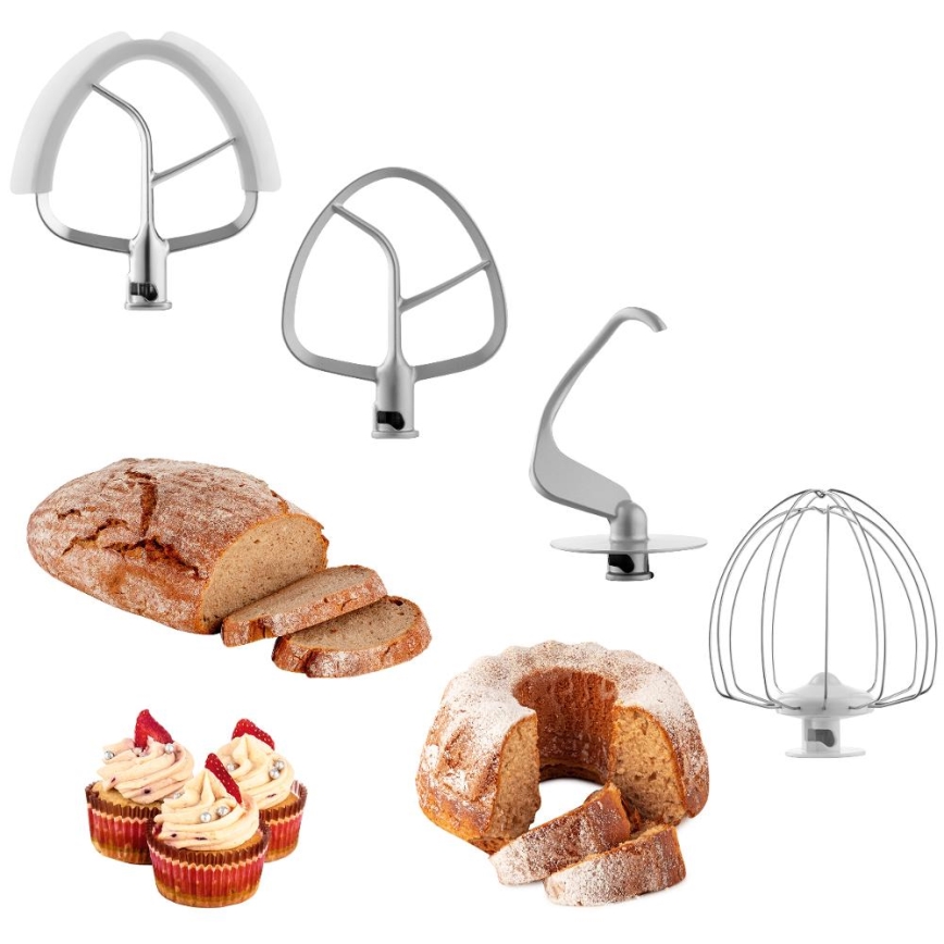 Sencor - Robot de cocina multifuncional con cuenco de acero inoxidable 1500W/230V cromo mate