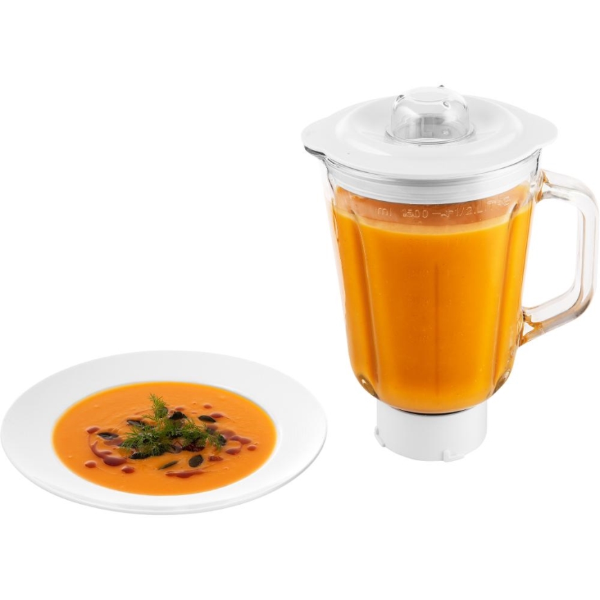 Sencor - Robot de cocina multifuncional con cuenco de acero inoxidable 1500W/230V cromo mate