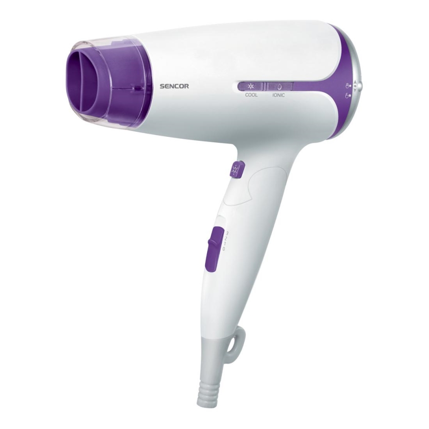 Sencor - Secador de pelo con ionizador 1500W/230V blanco/morado