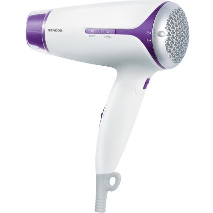 Sencor - Secador de pelo con ionizador 1500W/230V blanco/morado