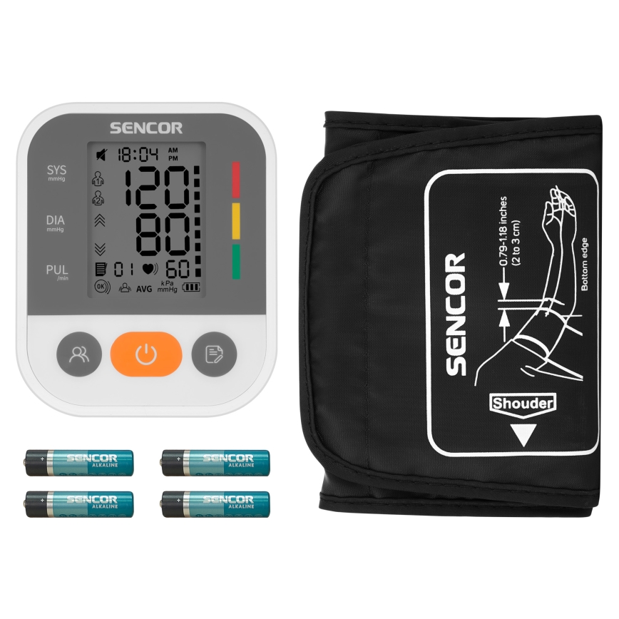 Sencor - Tensiómetro digital USB 4xAAA
