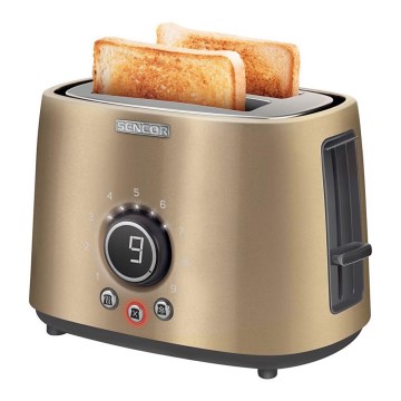 Sencor - Tostadora con dos agujeros y calentamiento 1000W/230V beige