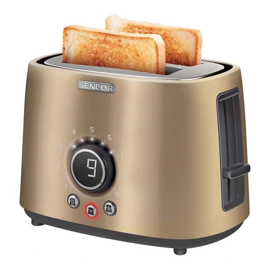 Sencor - Tostadora con dos agujeros y calentamiento 1000W/230V beige