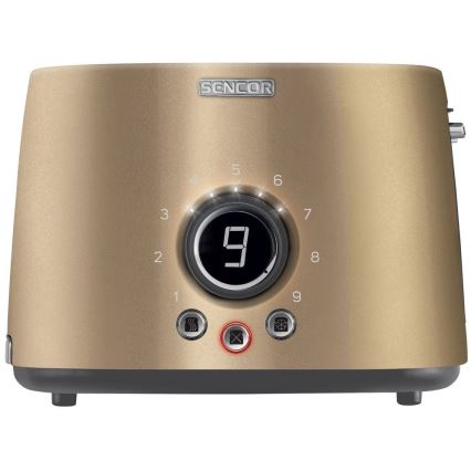 Sencor - Tostadora con dos agujeros y calentamiento 1000W/230V beige