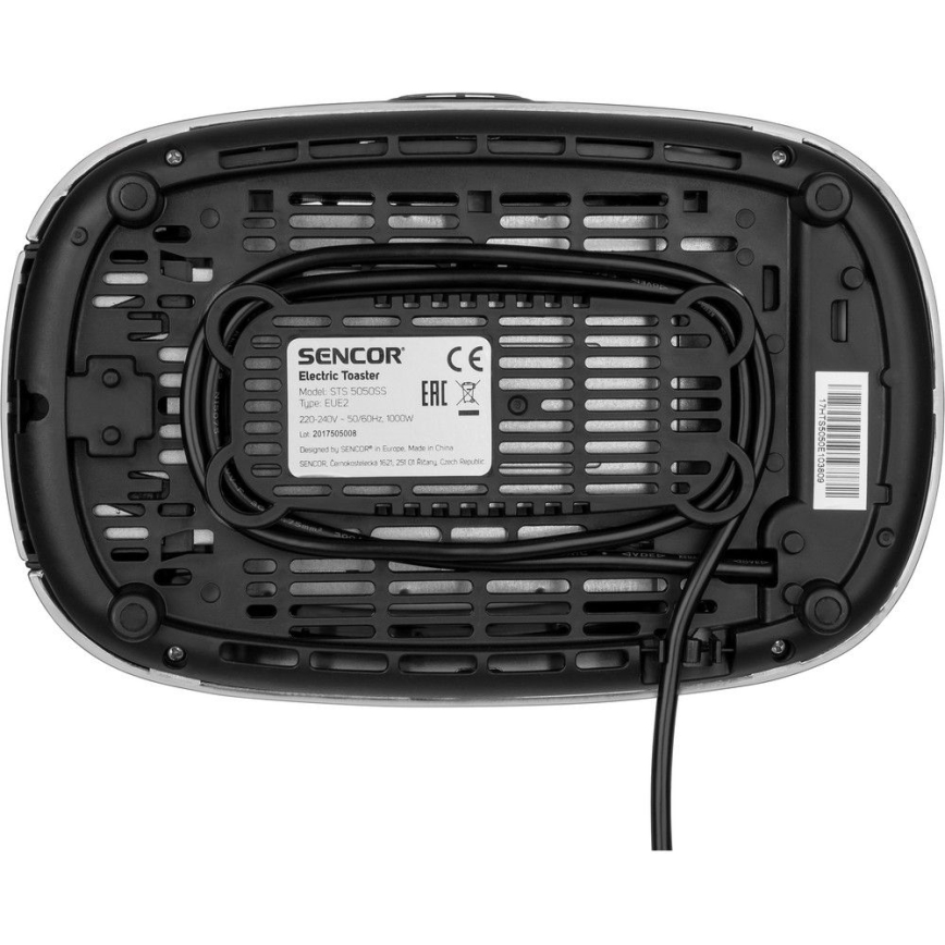 Sencor - Tostadora con dos agujeros y calentamiento 1000W/230V beige