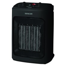 Sencor - Ventilador con elemento calefactor cerámico 900/1300/2000W/230V negro