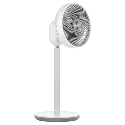 Sencor - Ventilador de pie 3D UltraSilent 26W/230V blanco + mando a distancia