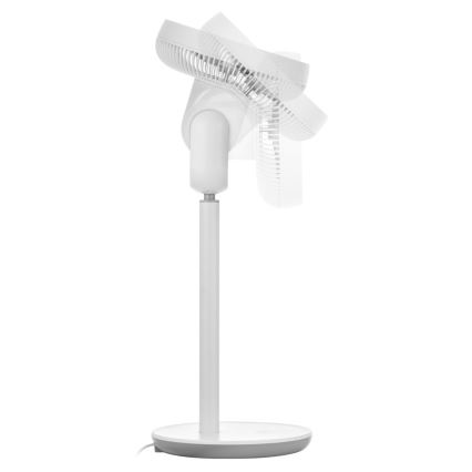 Sencor - Ventilador de pie 3D UltraSilent 26W/230V blanco + mando a distancia