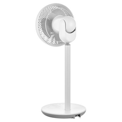 Sencor - Ventilador de pie 3D UltraSilent 26W/230V blanco + mando a distancia