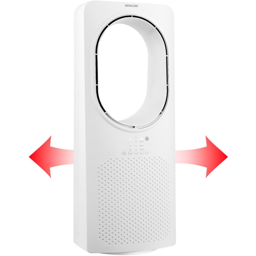 Sencor - Ventilador de pie sin aspas 50W/230V blanco + control remoto