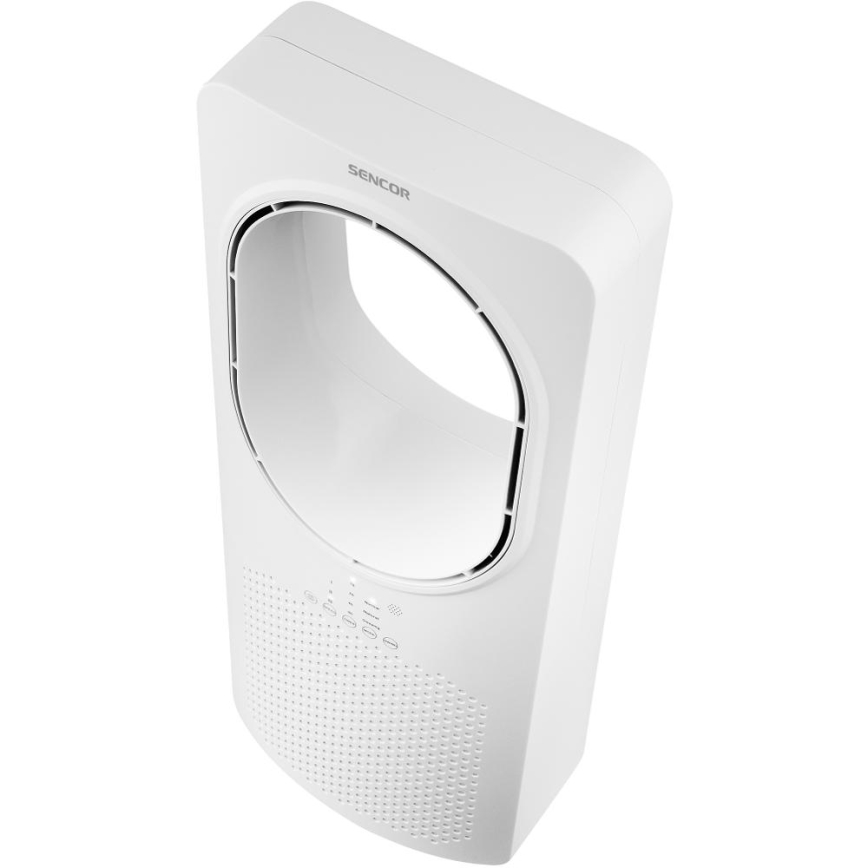 Sencor - Ventilador de pie sin aspas 50W/230V blanco + control remoto