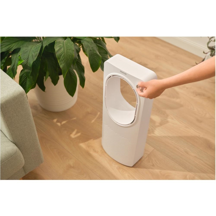 Sencor - Ventilador de pie sin aspas 50W/230V blanco