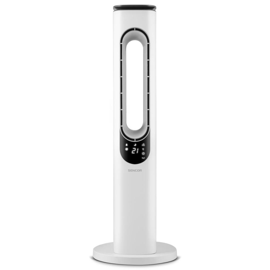 Sencor - Ventilador de torre sin aspas 50W/230V blanco + control remoto