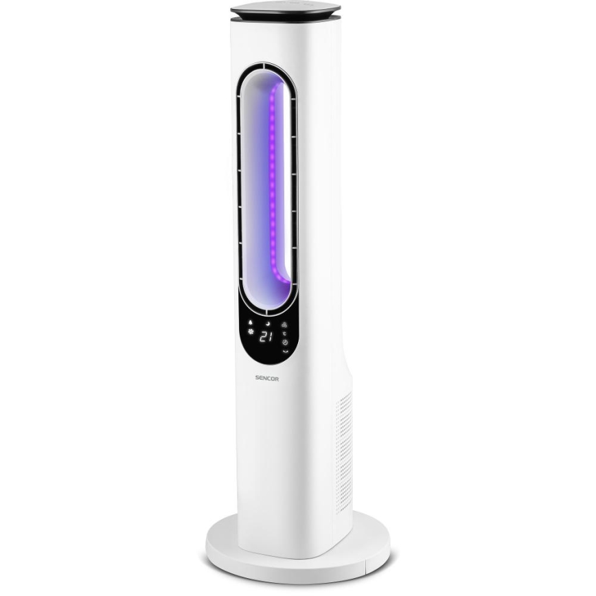 Sencor - Ventilador de torre sin aspas 50W/230V blanco + control remoto