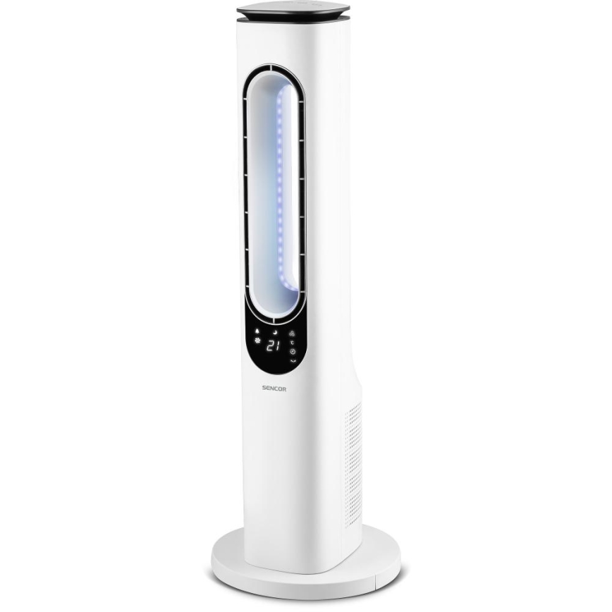 Sencor - Ventilador de torre sin aspas 50W/230V blanco + control remoto