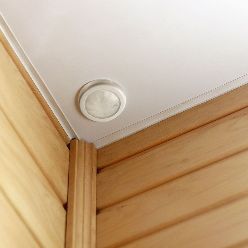 Sensor de movimiento empotrado PIR 360° 400W/230V blanco