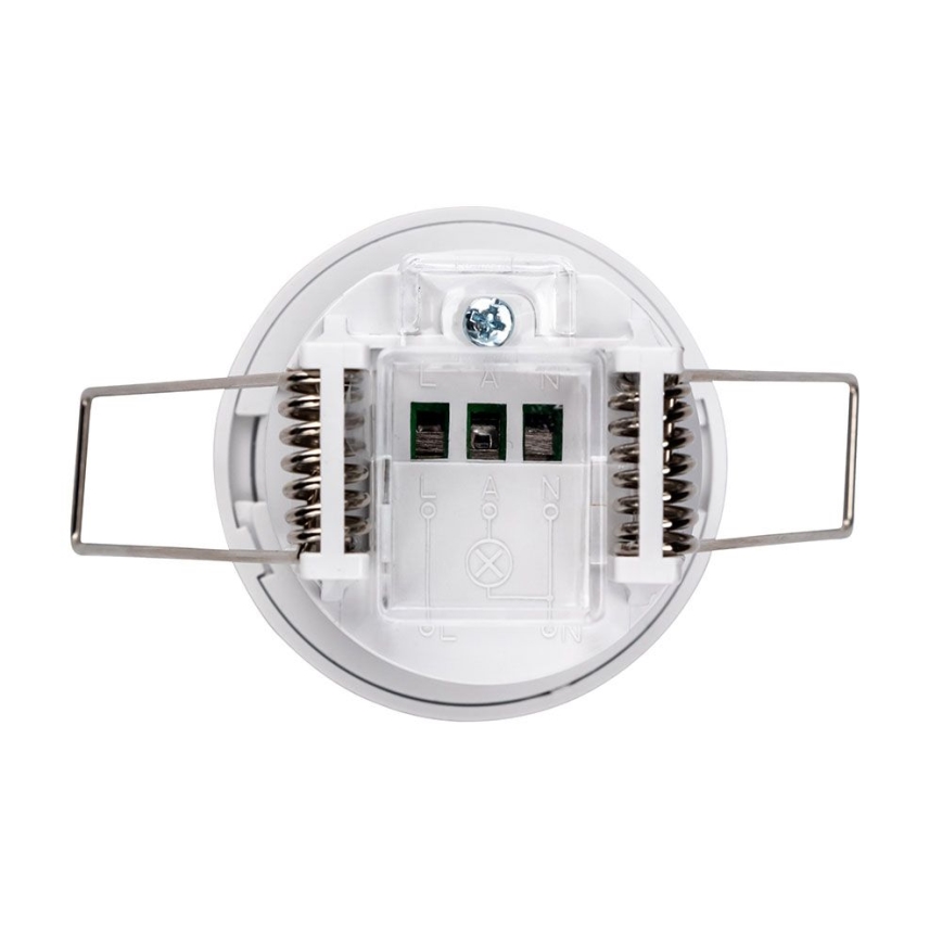 Sensor de movimiento empotrado PIR 360° 400W/230V blanco