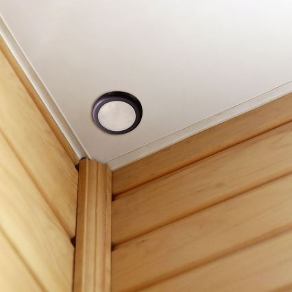 Sensor de movimiento empotrado PIR 360° 400W/230V negro